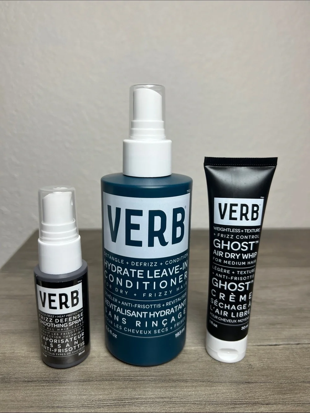 Verb Hydrate Leave In, Smoothing Spray & Air Dry Whip Bundle